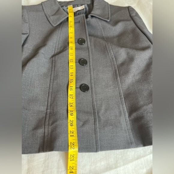 NWT TAHARI ARTHUR S. LEVINE Blazer Womens Gray 3 Button Cuffed Business Size 14 - Picture 9 of 14
